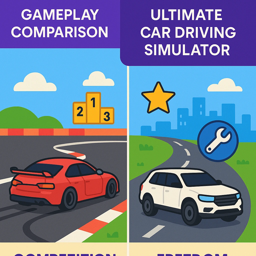 Drive Zone Online vs Ultimate Car Driving Simulator 2 Gameplay Comparison Drive Zone Online vs Ultimate Car Driving Simulator