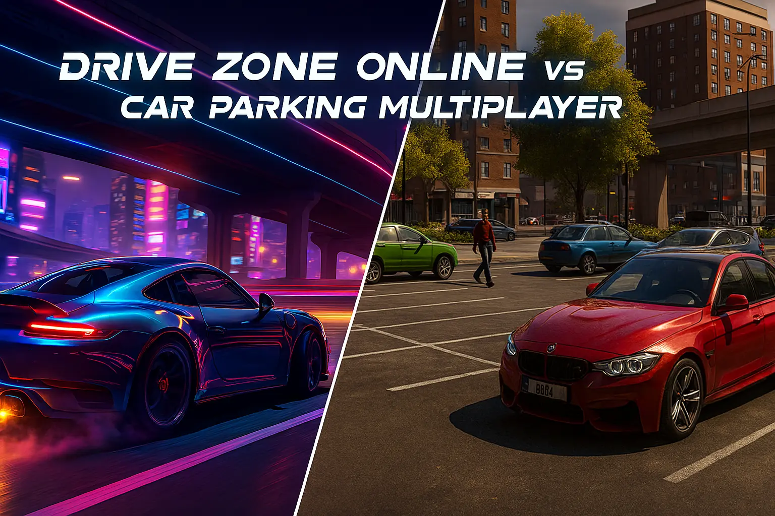 drive zone online vs car parking multiplayer